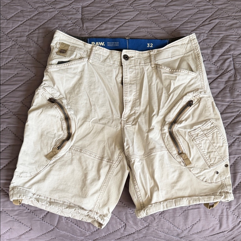 G-Star Men's Beige Cargo Shorts